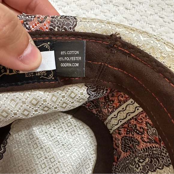 Goorin Bros Brown Velvet Fedora Hat Size Medium - Picture 8 of 8